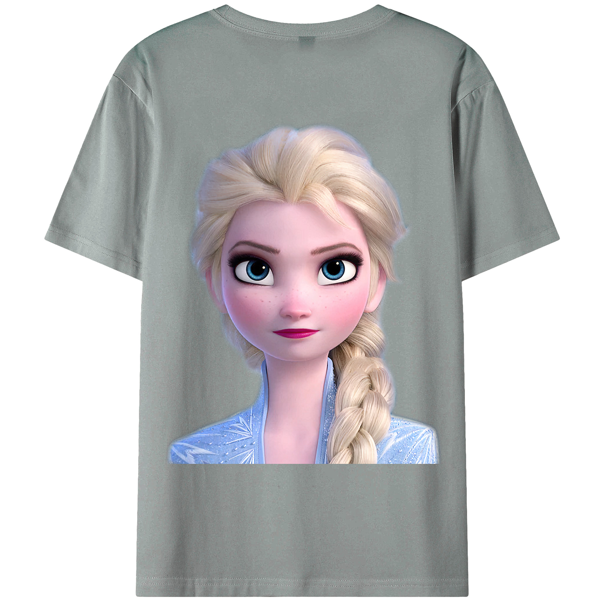 （画像用） アナと雪の女王 アンナ エルサ Frozen Anna Elsa 綿100％ メンズ半袖Tシャツ（バックプリント） 通気性